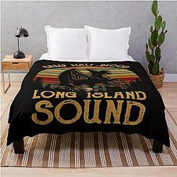 Viking Percy Jackson Camp Half Blood Long Island Sunset Throw Blanket
