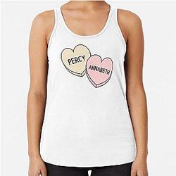 Percy Jackson - Percy and pabeth Candy Heart Racerback Tank Top