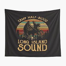 Vintage Percy Jackson Camp Half Blood Long Island Sound Sunset Tapestry