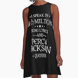 I Speak In Hamilton Song Lyrics And Percy Jackson A Line Dress