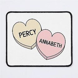 Percy Jackson & Percabeth Candy Heart Mouse Pad