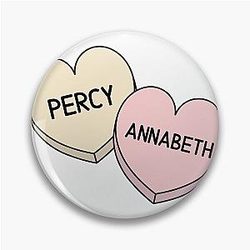 Percy Jackson Percabeth Candy Hearts Pin