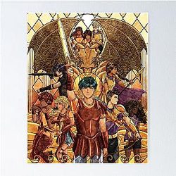 Percy Jackson Stained Glass Poster