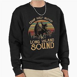 Vintage Percy Jackson Camp Half Blood Long Island Sunset Pullover Sweatshirt
