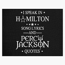I Speak In Hamilton Song Lyrics and Percy Jackson Jigsaw Puzzle