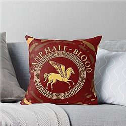 Percy Jackson and the Olympians Series Camp Half Blood T-Shirt Throw Pillow