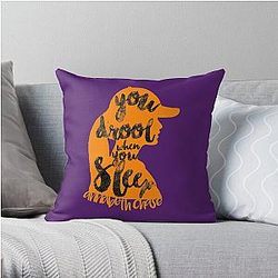 Percy Jackson Quote "You Drool When You Sleep" Throw Pillow