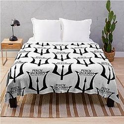 percy jackson and the olympians series logo camp half blood t shirt Throw Blanket