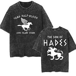Son of Hades Cerberus PTTT0308 Washed  Percy Jackson T-Shirts
