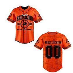 Half Blood Camp Baseball Jersey Percy Jackson