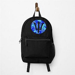 Percy Jackson Trident - Black Outline -Full Colour Backpack