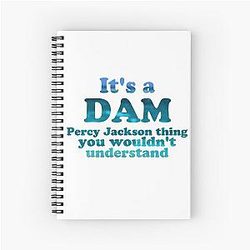 "C'est un barrage Percy Jackson "Blue Sea Writing Spiral Notebook"