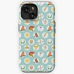 Greek Gods Mythology Repeat Pattern - Percy Jackson Inspired iPhone Tough Case