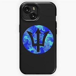 Percy Jackson Trident - Black Outline -Full Colour iPhone Tough Case