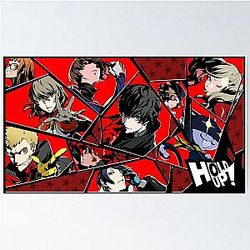 Persona 5 Royal Hold Up! Shattered Glass Group Collage Poster