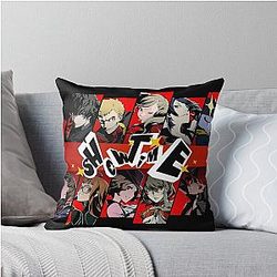  Persona 5 Royal Showtime Group Collage Throw Pillow
