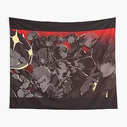 Phantom Thieves of Heart Everyone Black Mask Version Tapestry