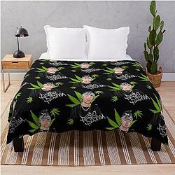Hand drawn Peso Pluma ella baila sola Throw Blanket