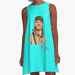 Hand drawn Peso Pluma A-Line Dress