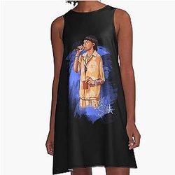 Hand Drawn Peso Pluma A Line Dress
