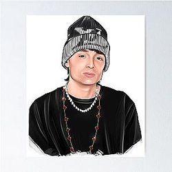 Hand drawn Peso Pluma ella baila sola Poster