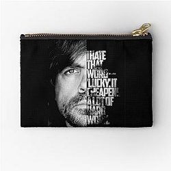 Black and White Peter Dinklage Quote Zipper Pouch