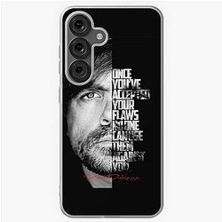 Black and white case for Samsung Galaxy featuring Peter Dinklage quote.