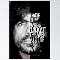 Black and white Peter Dinklage poster