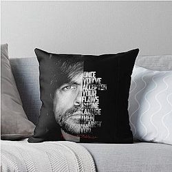 Black and White Peter Dinklage Quote Throw Pillow