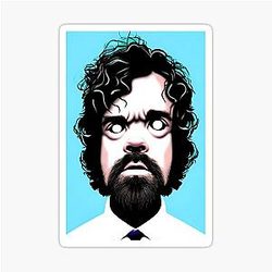 Peter Dinklage Vaporwave Design Sticker