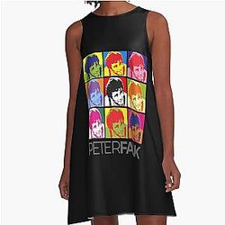 Men Women Portrait Poster Gift A-Line Dress