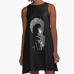 Bright Detective Modest Style Peter Falk Classic Music Fans A-Line Dress