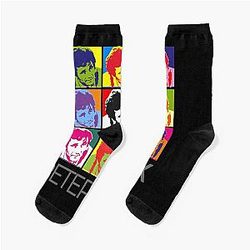 Bright Detective Modest Style Old Car Men Peter Falk Portrait Socks