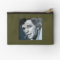 Portrait of Columbo: Peter Falk original painting Zipper Pouch