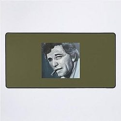 Portrait of Columbo Peter Falk original painting Desk Mat