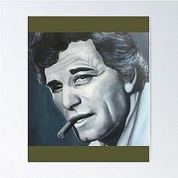 Portrait of Columbo Peter Falk Original Painting Poster