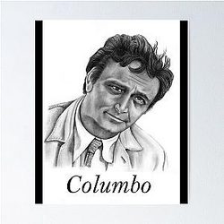 Bright Detective Modest Old Car Peter Falk Plays Columbo Poster