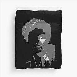Bright Detective Peter Falk Style Old Car Duvet Cover
