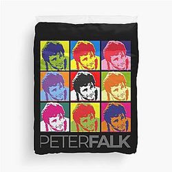Bright Detective Modest Style Old Car Men Women Peter Falk Portrait Duvet Cover