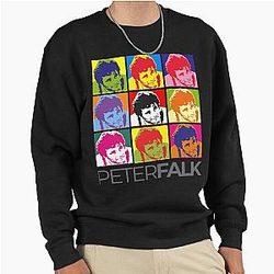 Men's Women's Peter Falk Portrait Graphic Gift Pullover Sweatshirt