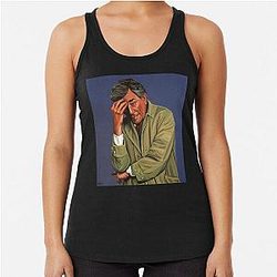Gifts for Women Peter Falk as Columbo Cool Graphic Racerback Tank Top