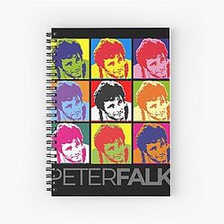 Bright Detective Modest Old Men Women Peter Falk Portrait Spiral Notebook
