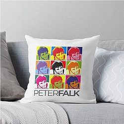 Peter Falk Pop Art Portrait Throw Pillow