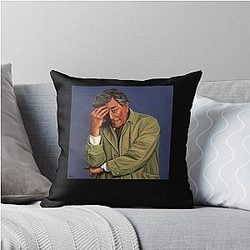 Gifts for Women Peter Falk as Columbo Painting Cool Graphic Throw Pillow