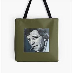 Portrait of Columbo Peter Falk original painting All Over Print Tote Bag