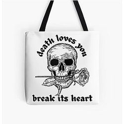 Death Loves You Break Its Heart Pete Wentz All Over Print Tote Bag
