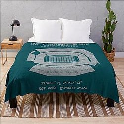 Philadelphia Eagles Lincoln Financial Field Stadium Throw Blanket