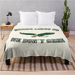 Philadelphia Eagles Nobody Likes Us We Don't Care Throw Blanket