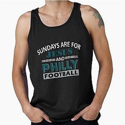 Funny Philadelphia Pro Football - Sundays are for Jesus and Philly Tank Top