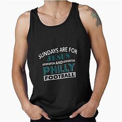 Funny Philadelphia Pro Football - Sundays are for Jesus and Philly Tank